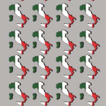 Italian Flag Map Wrapping Paper