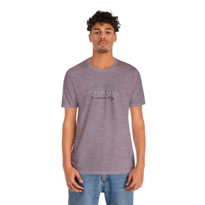 A man wearing a t-shirt with the word " detroit " on it.