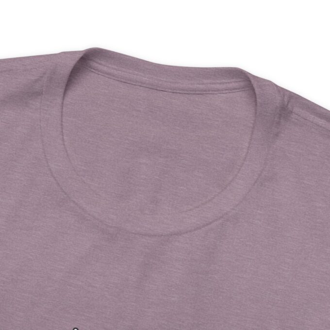 A close up of the neck and sleeve of a t-shirt