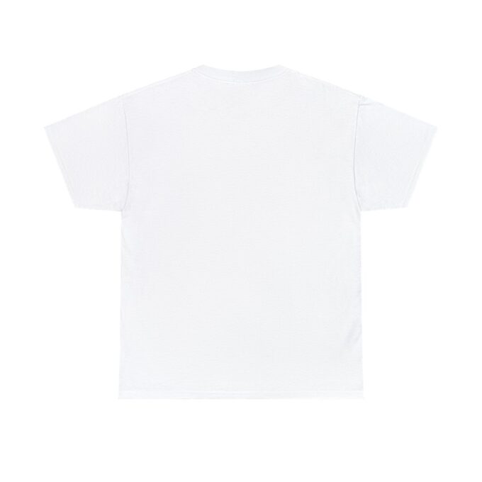 A white t-shirt with the back of it.