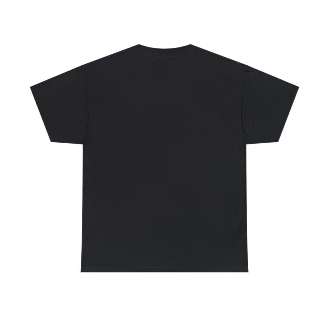 A black t-shirt with the back of it.