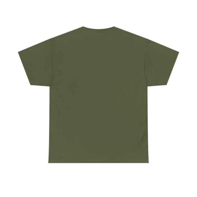 A green shirt with a white logo on it