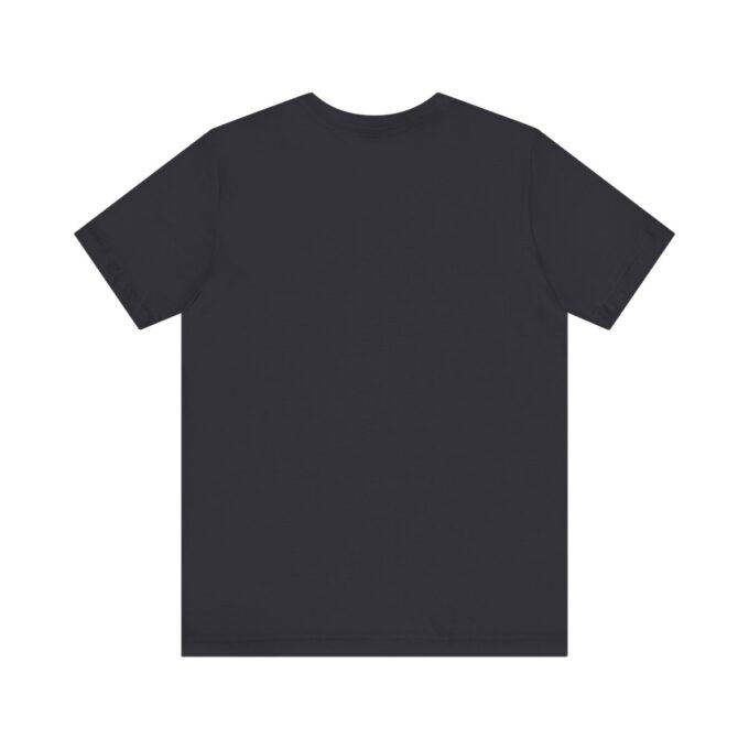 A black t-shirt with the back of it.