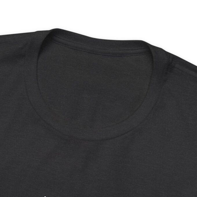 A black shirt with a white logo on it
