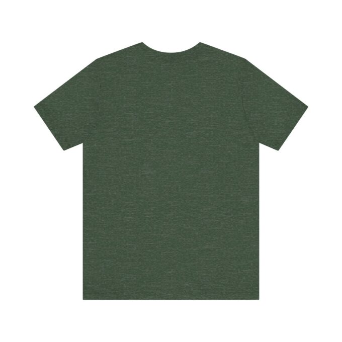 A green t-shirt with the back of it.