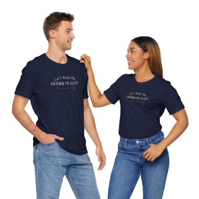A man and woman standing next to each other.