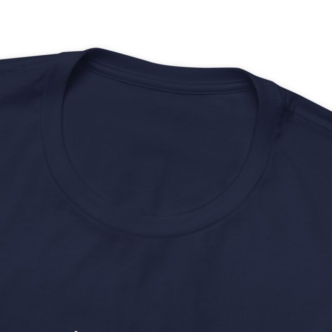 A close up of the neck and sleeve of a t-shirt