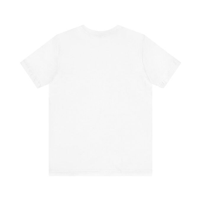 A white t-shirt with the back of it.