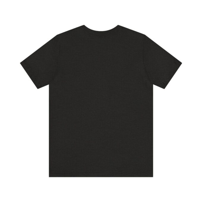 A black t-shirt with the back of it.