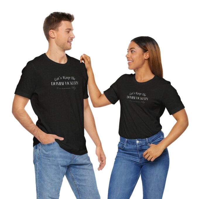 A man and woman standing next to each other.