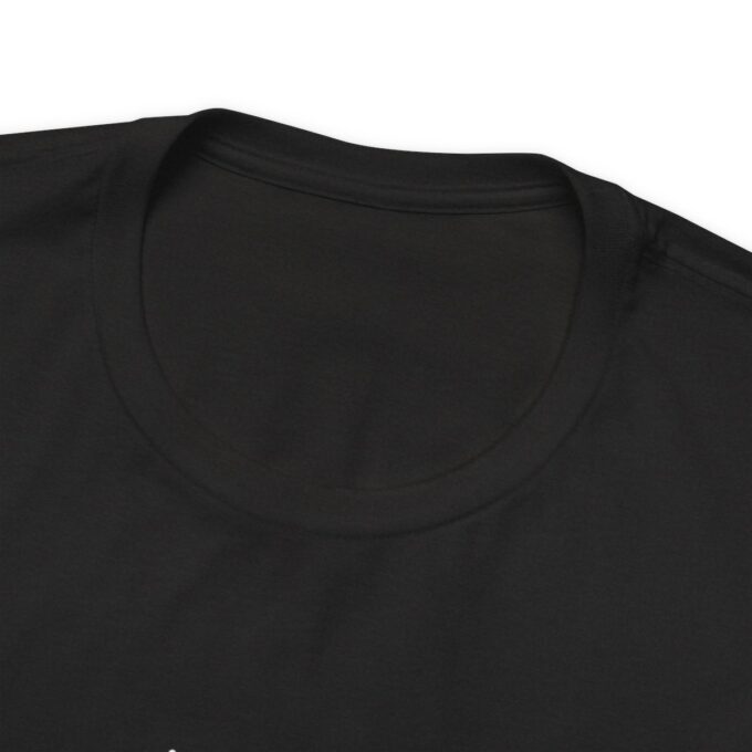 A black shirt with a white logo on it