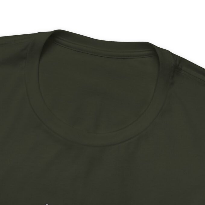 A close up of the chest pocket on a t-shirt